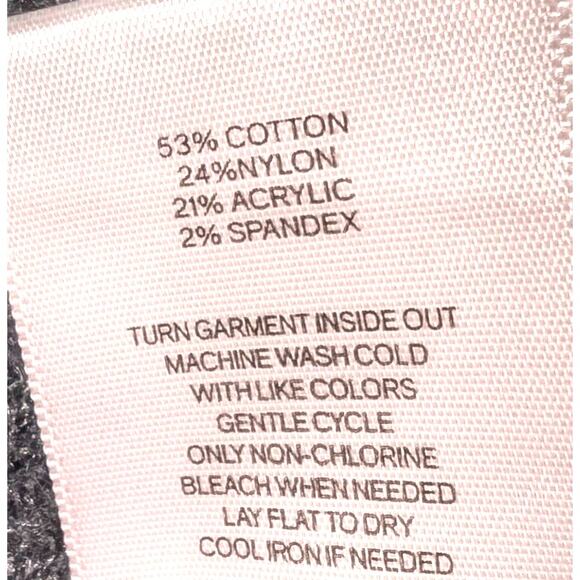 Express Cotton Blend Rhinestone Button Embellished Double Breasted Jacket Gray L - Picture 5 of 5